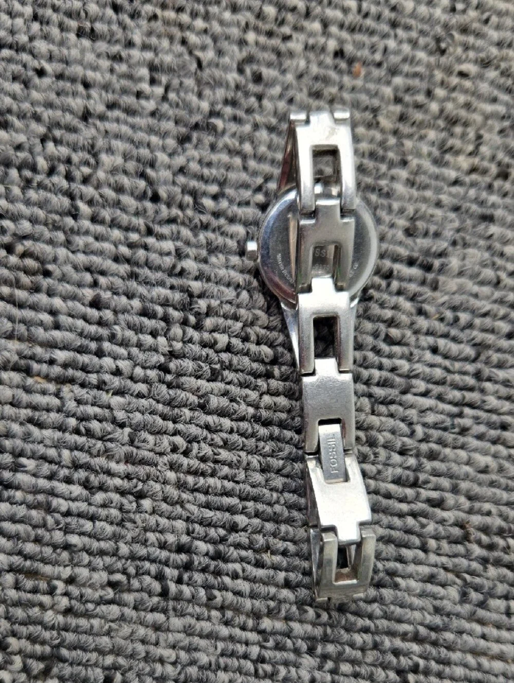 Fossil Silver-Tone Bracelet Watch with Lavender Dial